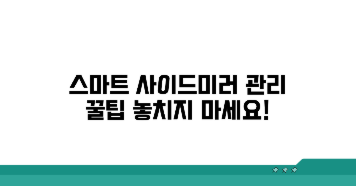 스마트하게 사이드미러 관리하기