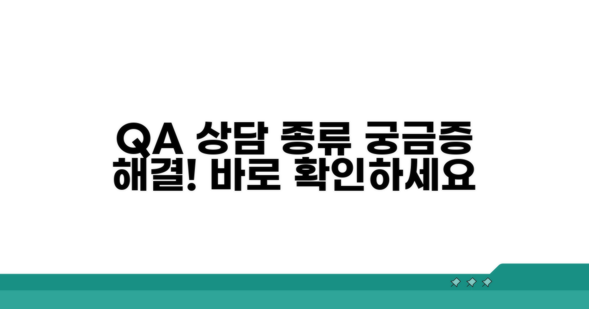 자주 묻는 질문과 상담 유형 안내