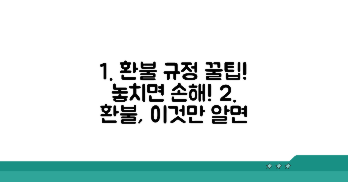 환불 규정, 이것만은 꼭 확인
