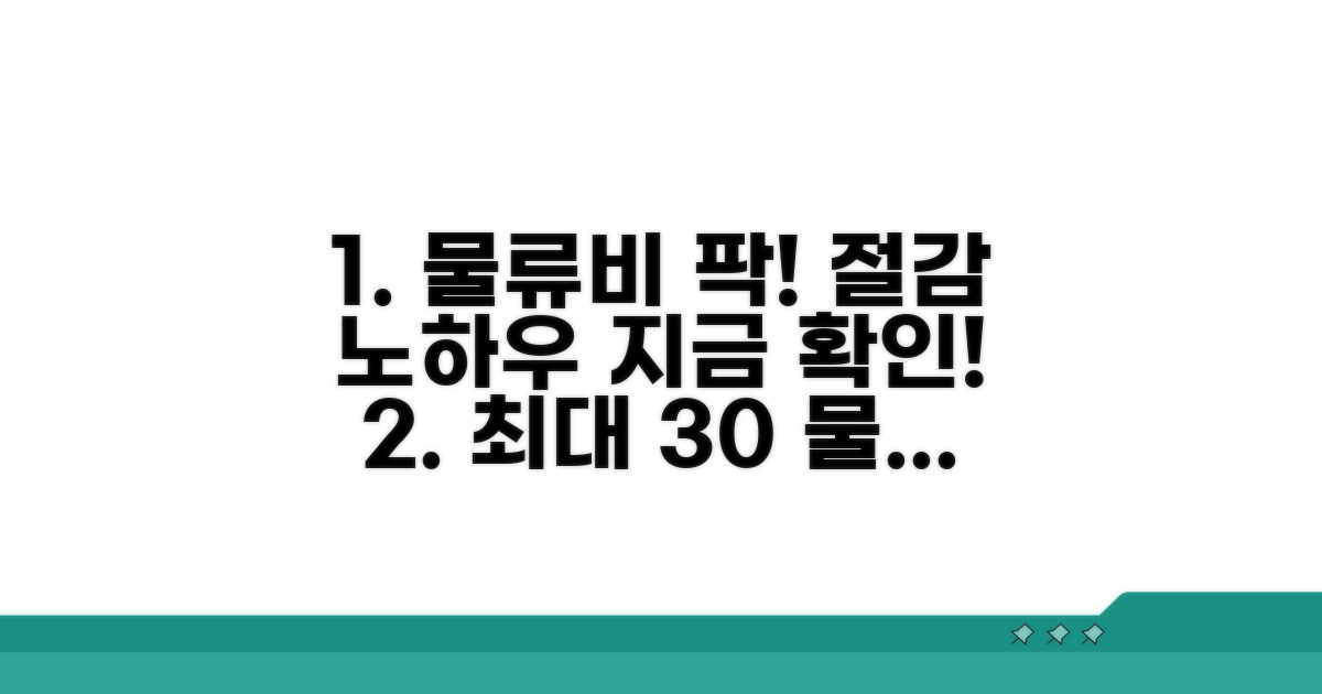 종합적인 물류비 절감 전략