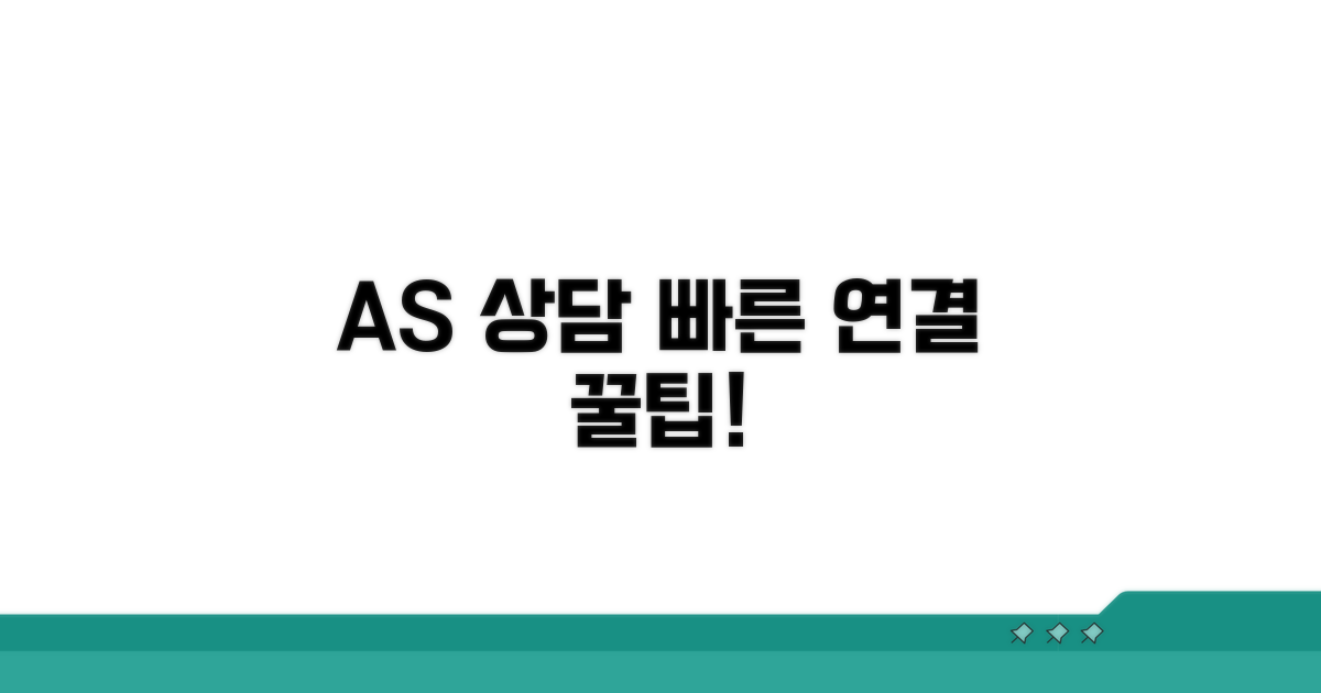 A/S 상담 빠른 연결 방법