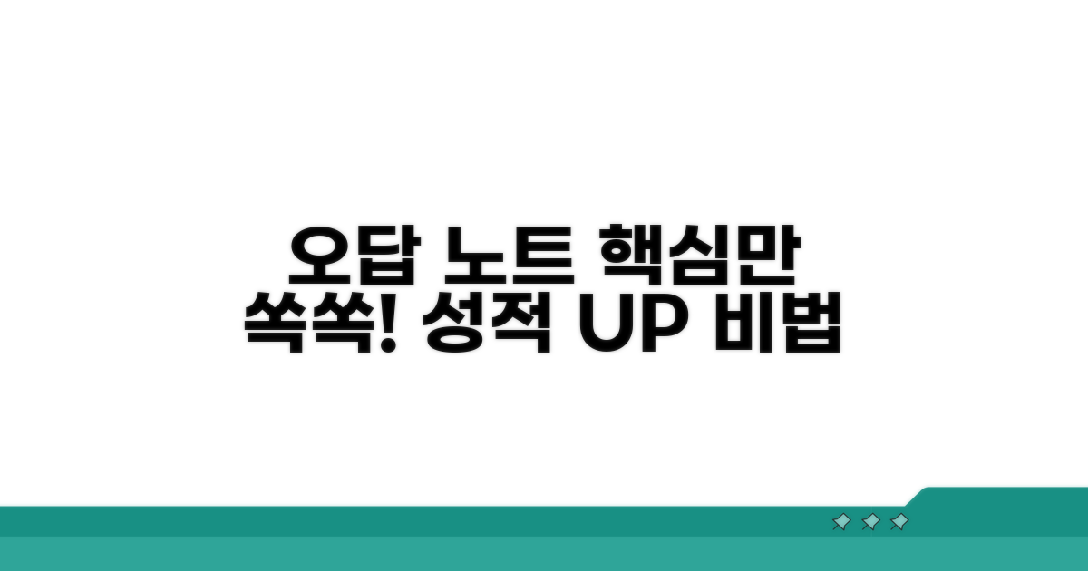 효과적인 오답 노트 작성법