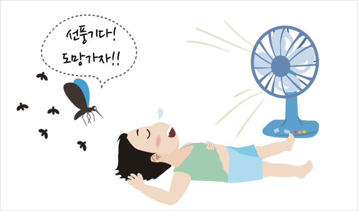 모기 잡는 법 - 바람