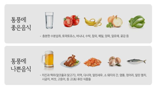 통풍에 좋은 음식