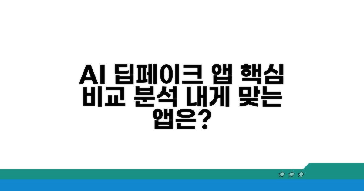 AI 딥페이크 앱, 무엇을 써야 할까?