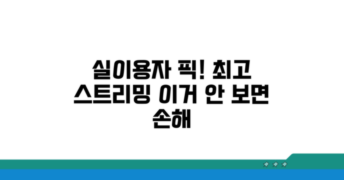 실이용자들이 뽑은 최고 스트리밍