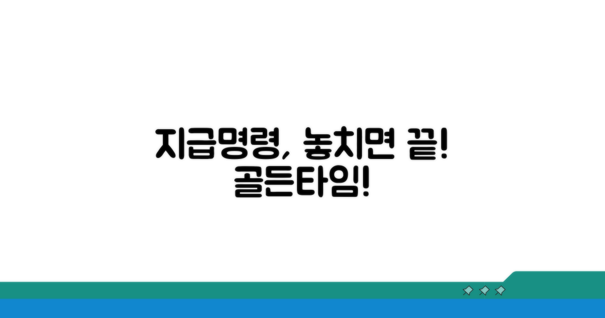 지급명령, 놓치면 안 되는 시점