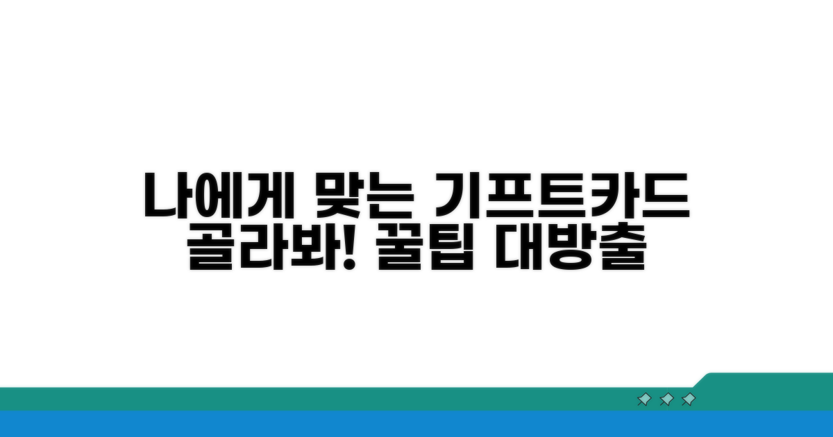 나에게 맞는 기프트카드 고르기