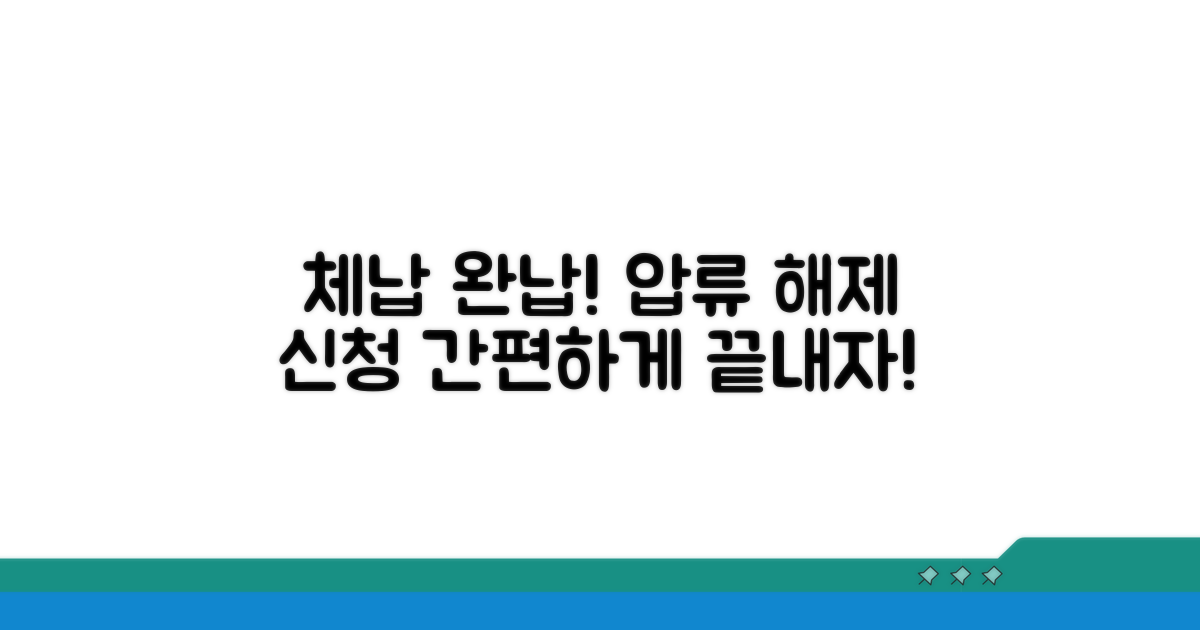 체납액 완납 후 압류 해제 신청 절차
