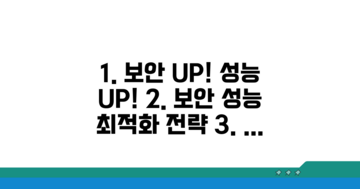 보안 강화와 성능 최적화 전략