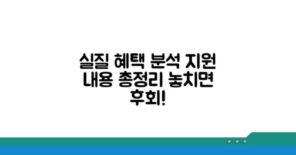 실질적 혜택과 지원 내용 분석