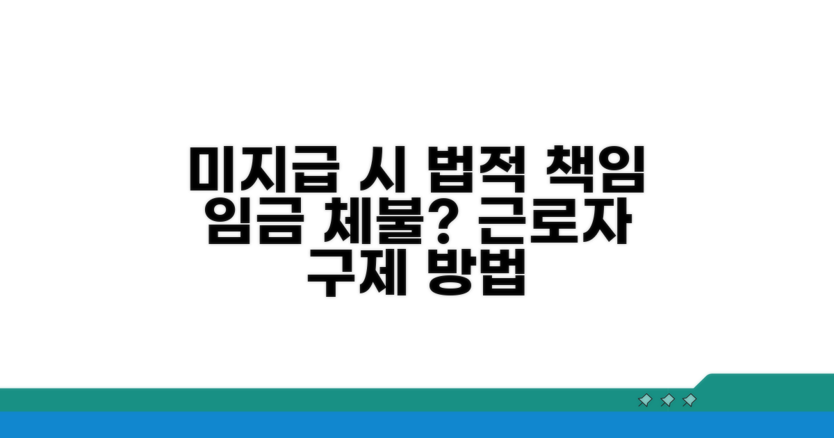 미지급 시 법적 책임과 근로자 구제