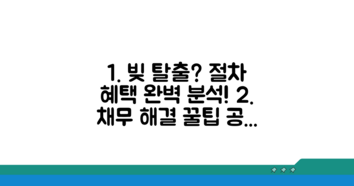 채무 해결 절차와 혜택 상세 분석