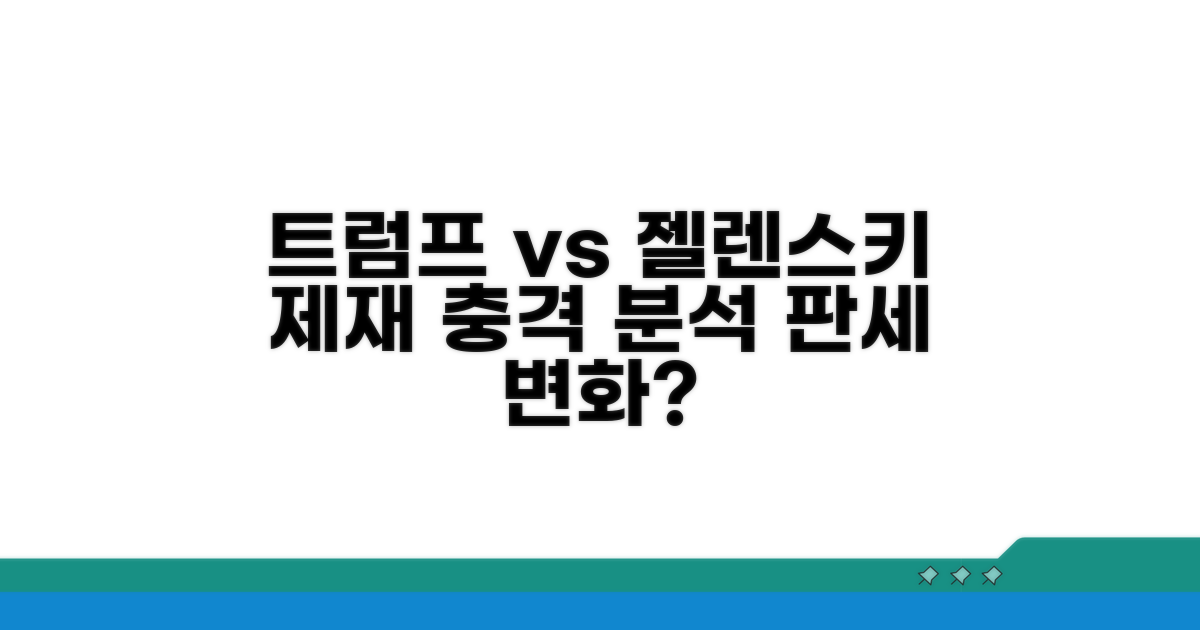 트럼프 젤렌스키 제재 영향 분석