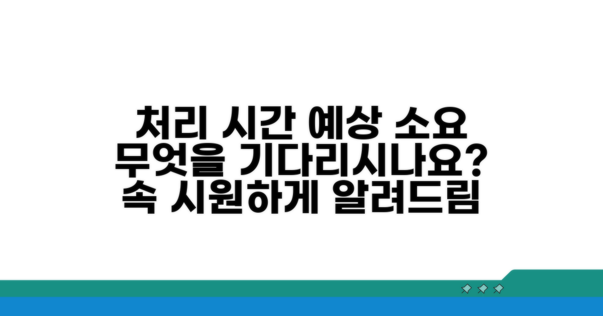 처리 기간과 예상 소요 시간