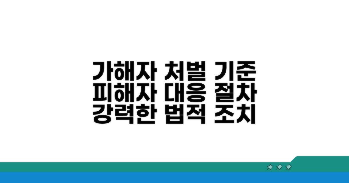 가해자 처벌 기준과 대응 절차