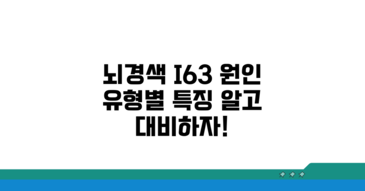 뇌경색 I63 유형별 원인과 특징