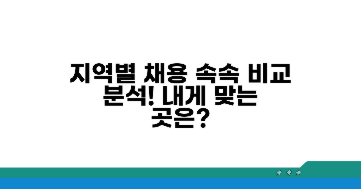 지역별 구인 특징 비교 분석