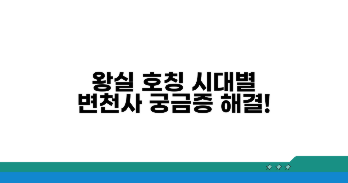 왕실 호칭, 시대별 변천사