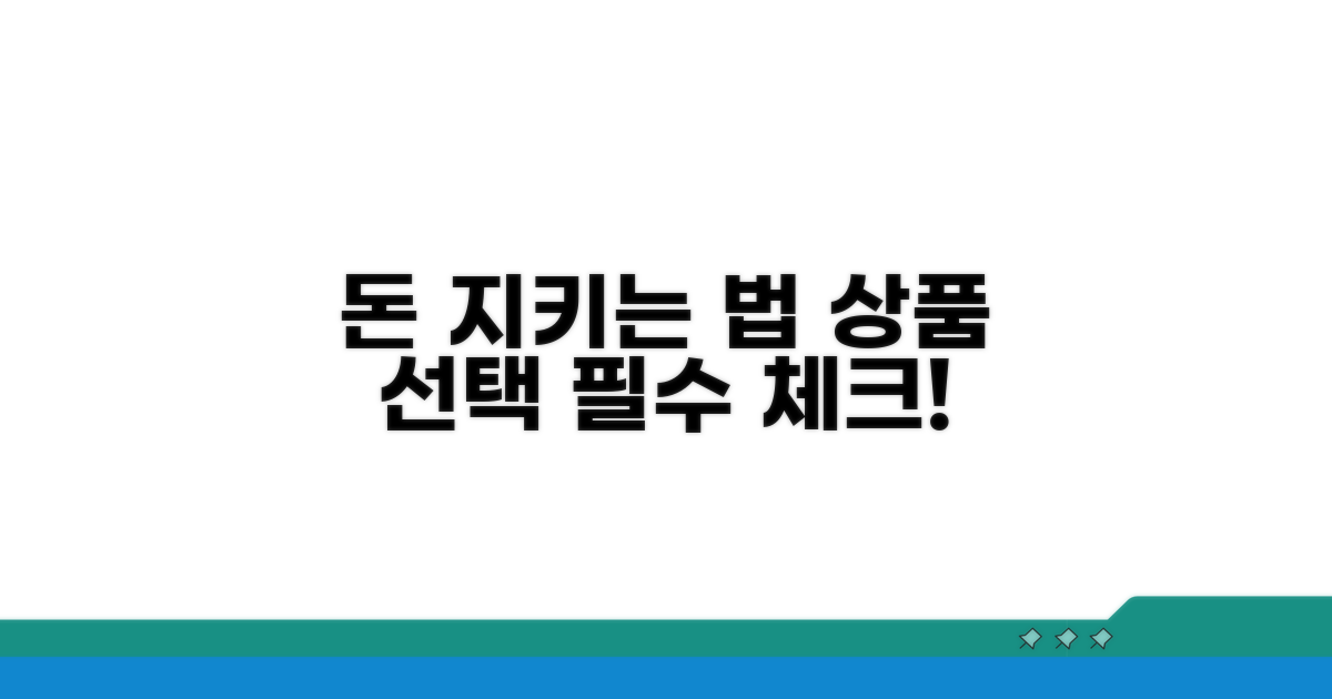 금융 상품 선택 시 주의점