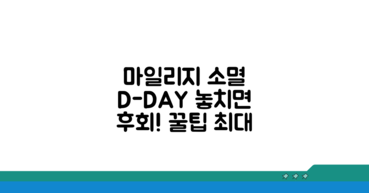 마일리지 소멸 전 꿀팁 대방출