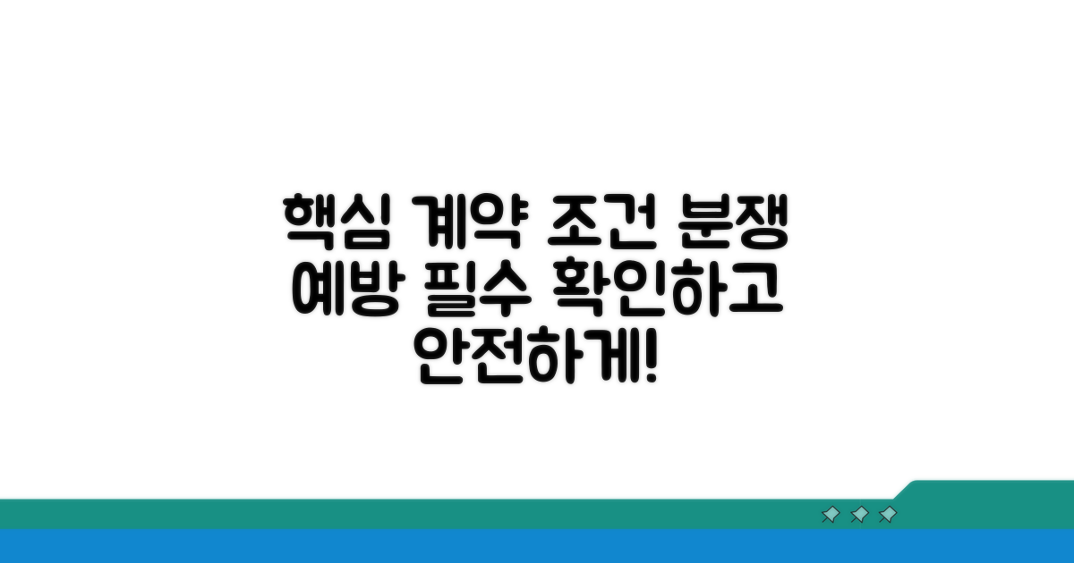 분쟁 예방을 위한 필수 계약 조건 확인