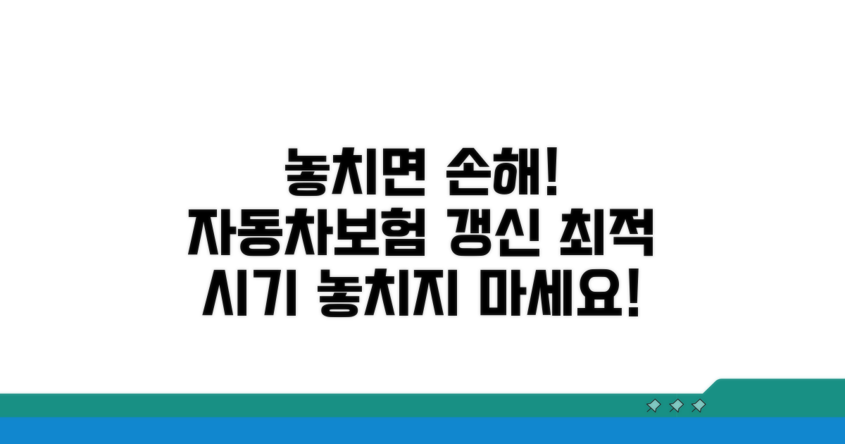 자동차보험 갱신 시기, 언제 좋을까?