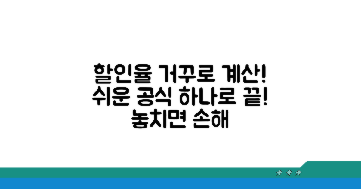 할인율 역계산, 이것만 알면 끝
