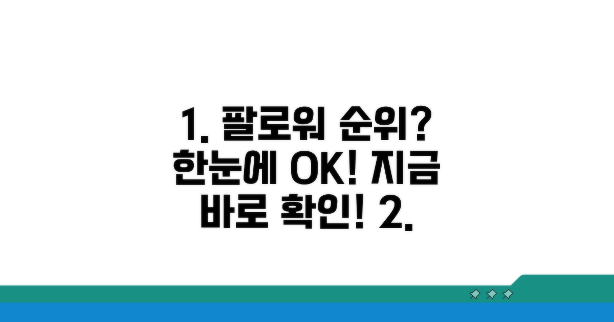 팔로워 순위 확인 방법 한눈에