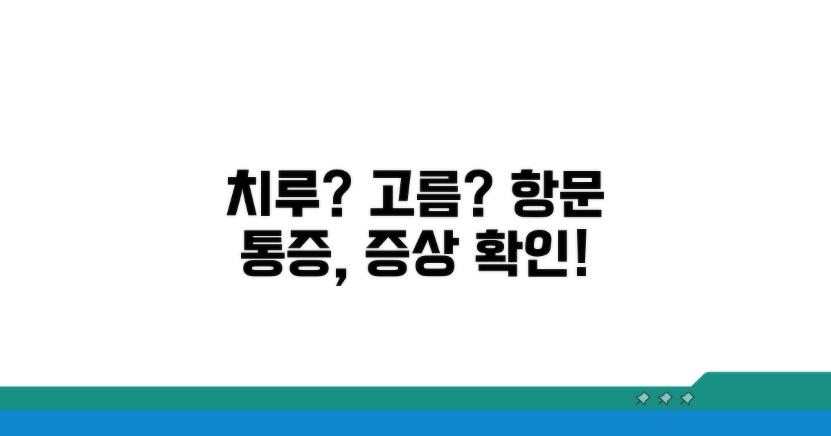항문 고름, 치루 증상 파악하기