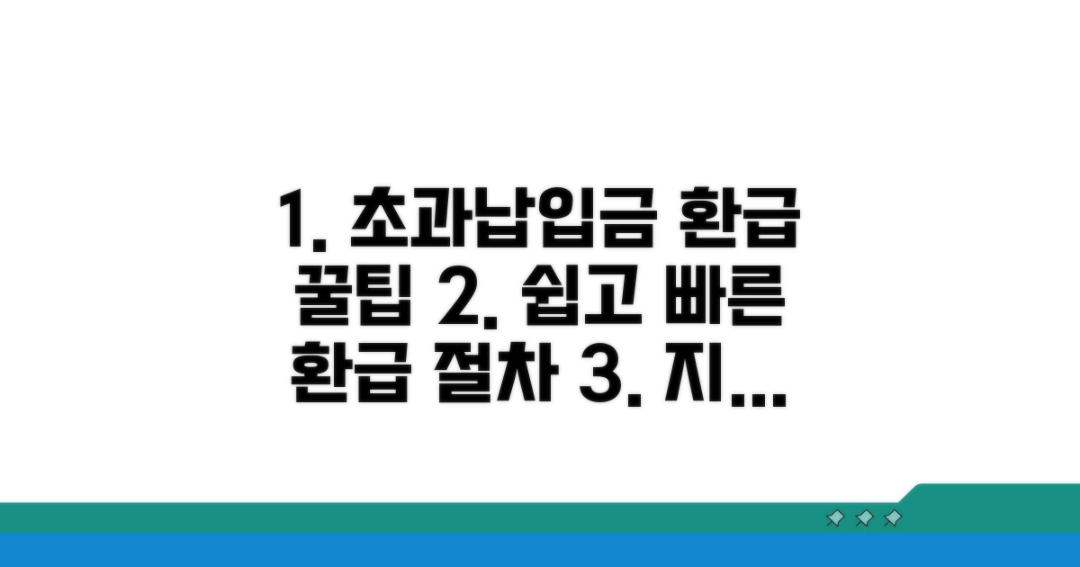 초과납입금 환급 절차 상세 가이드