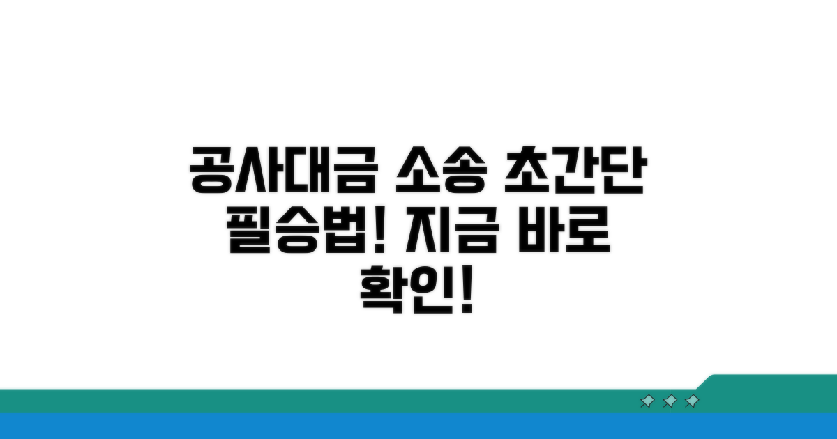 공사대금 소송, 이것만 알면 쉬워요