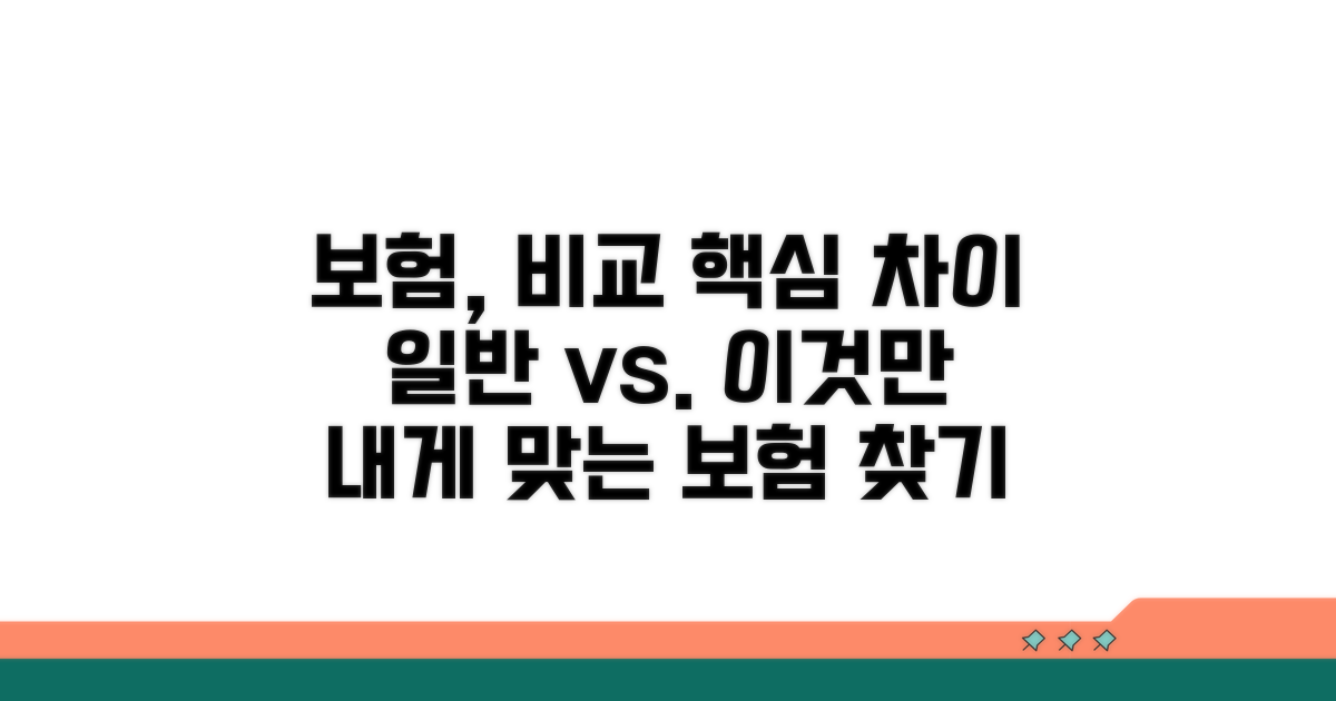 일반 보험과 비교, 핵심 차이점