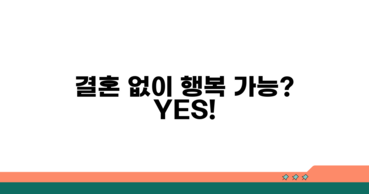 결혼 없이 행복, 정말 가능할까?