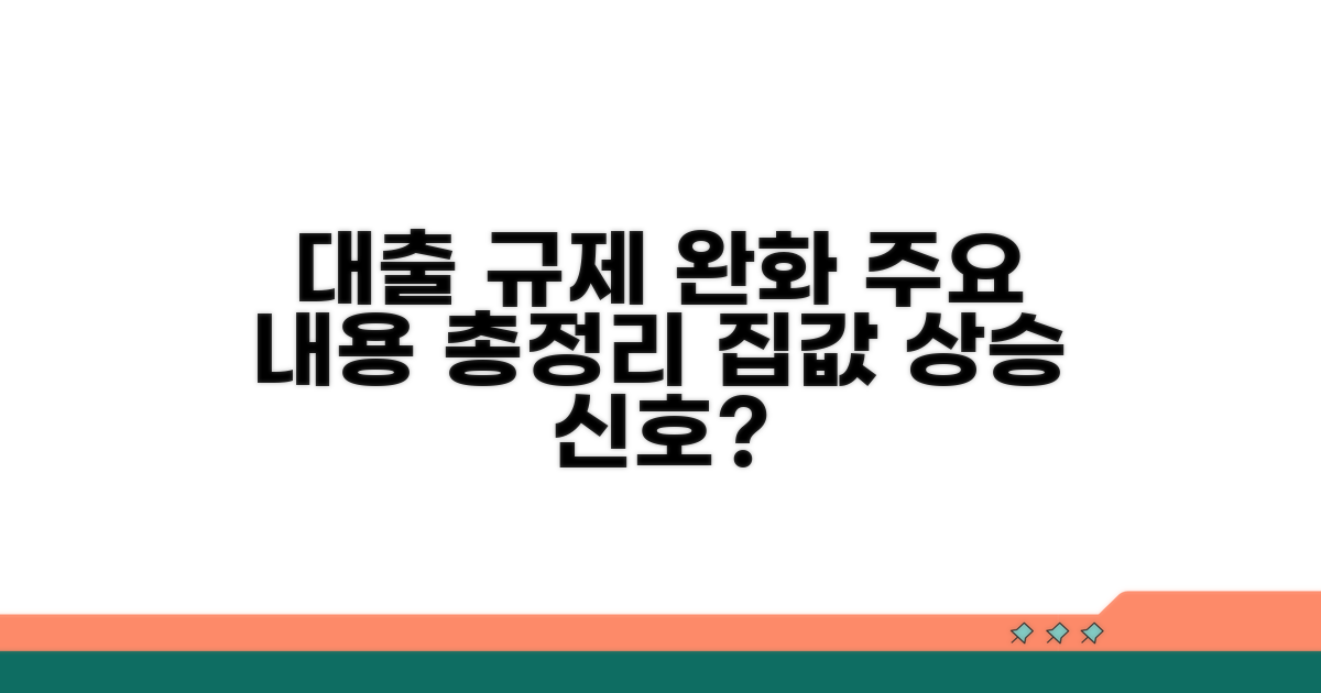 부동산 대출 규제 완화 주요 내용