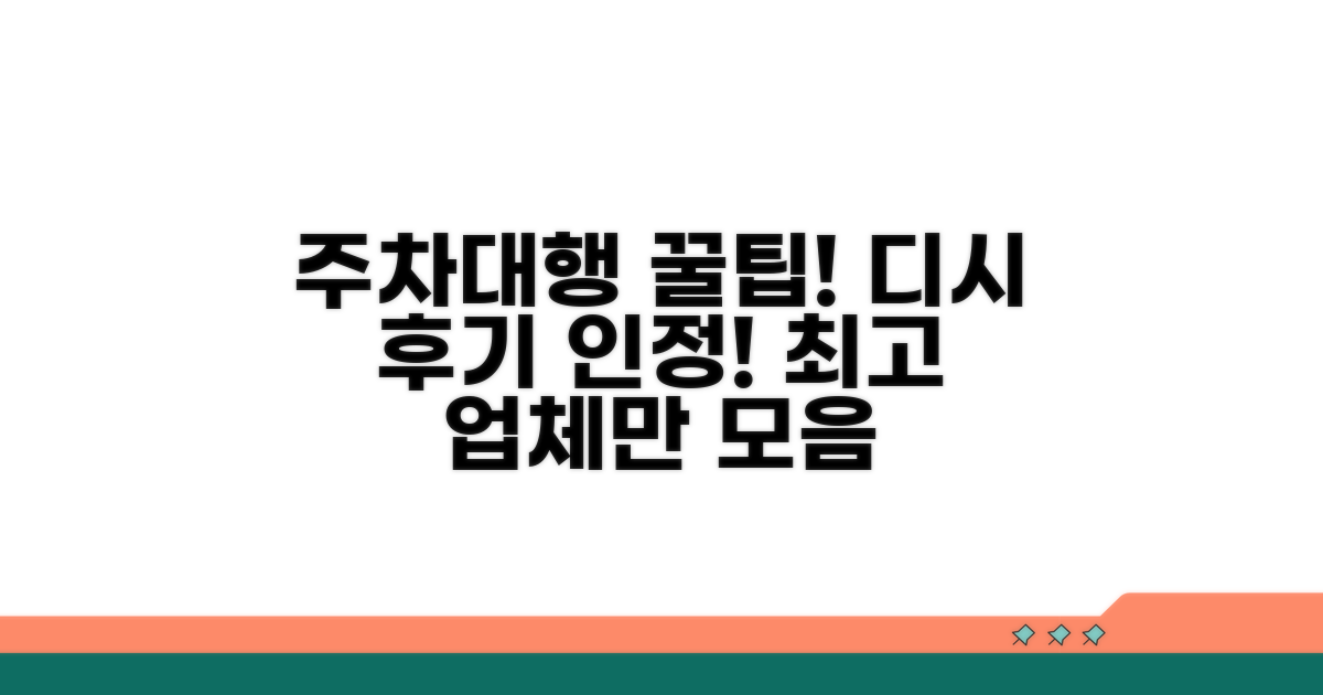 주차대행 디시 후기 업체 추천