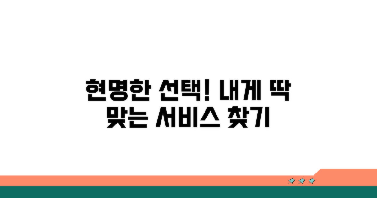 현명한 서비스 선택 가이드