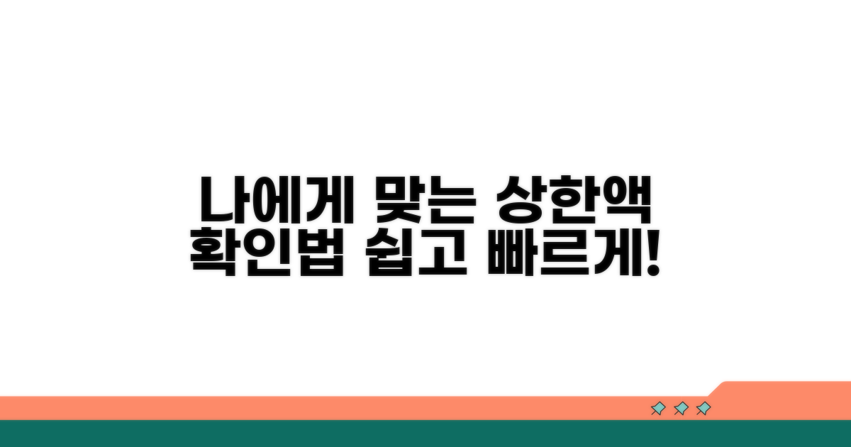 나에게 맞는 상한액 확인 방법