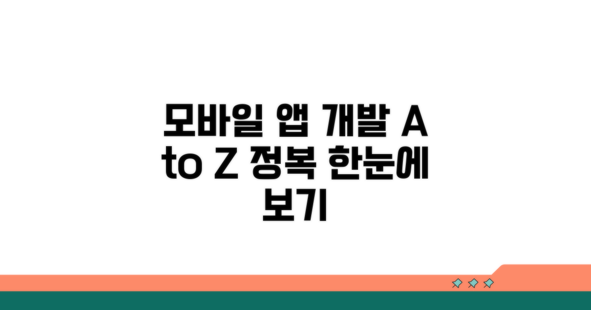 모바일 앱 개발 과정 둘러보기