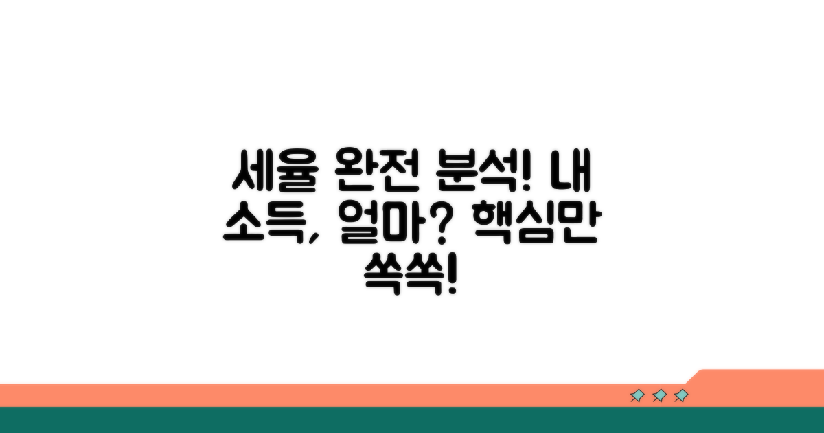 과세 대상별 세율 완전 분석