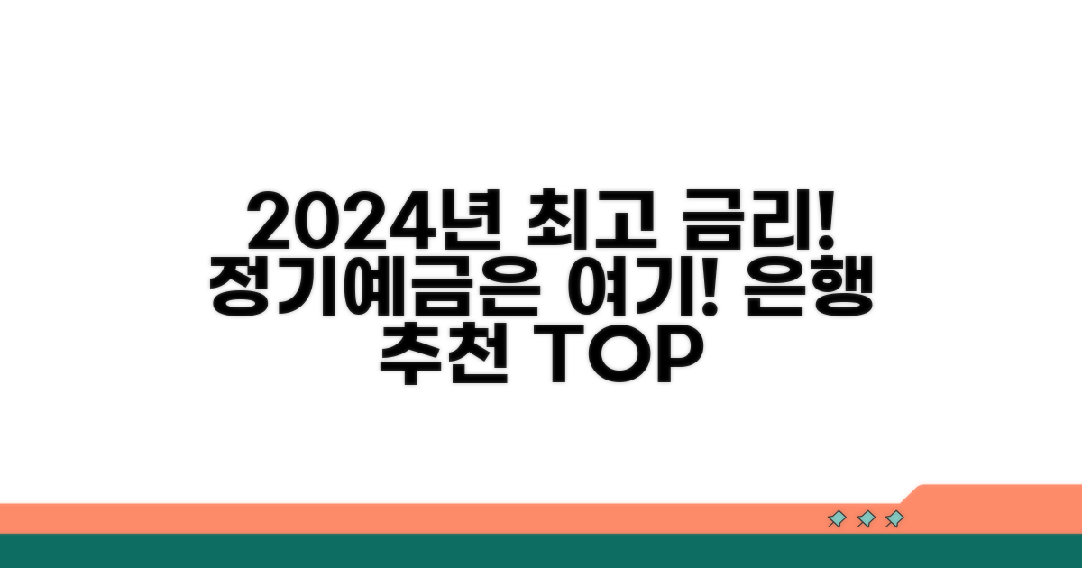 2024년 고금리 정기예금 추천 은행