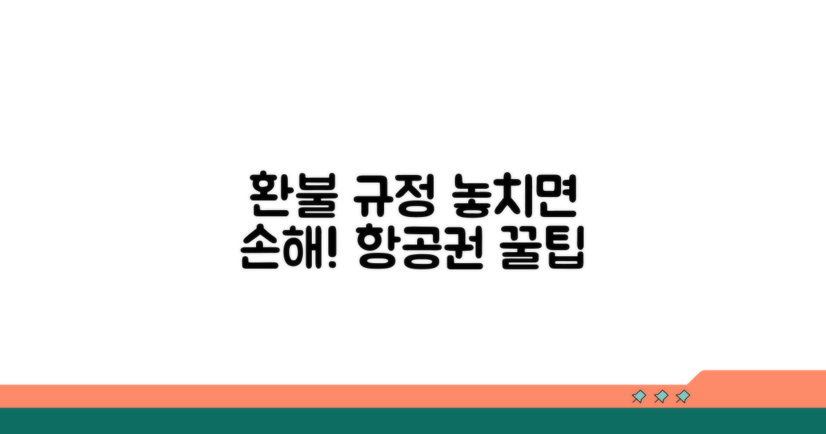 항공권 환불 규정 완벽 분석