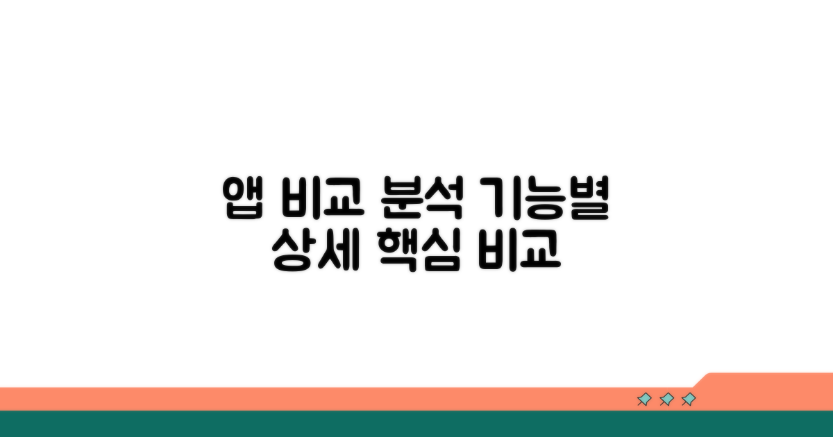 앱별 기능 상세 비교 분석