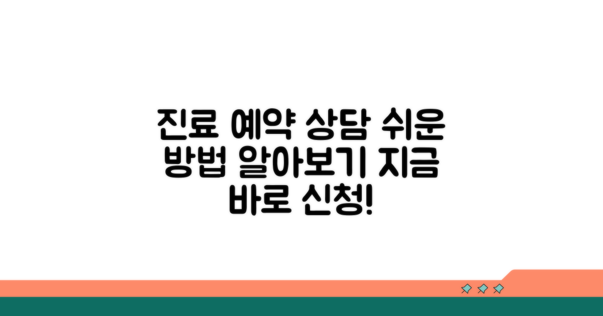 진료 예약 및 상담 방법