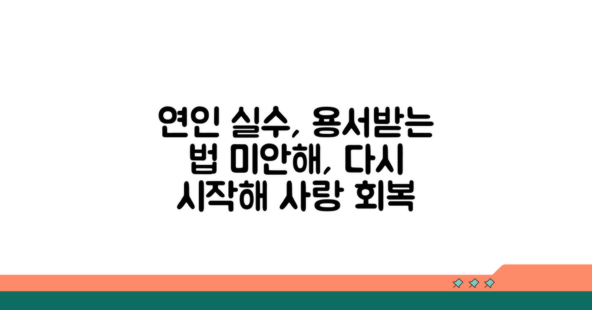 연인에게 실수했을 때 용서 구하기