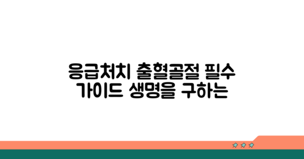 출혈, 골절 외상 응급 처치