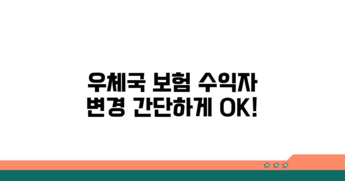 우체국 보험 수익자 변경 방법