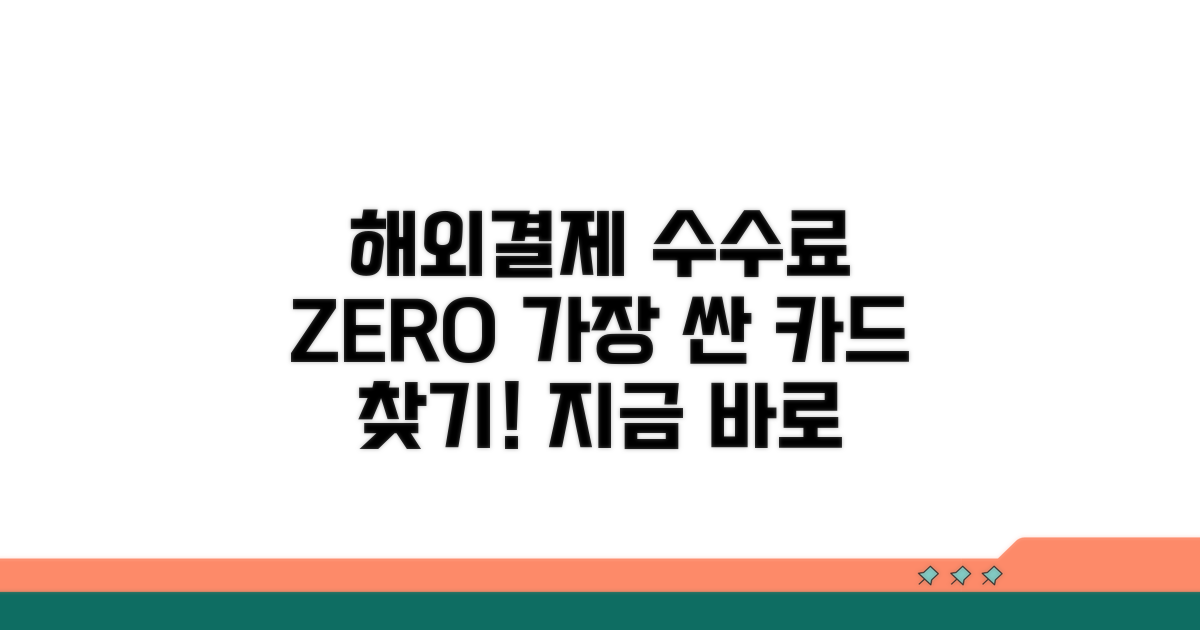 해외 결제 수수료 아끼는 카드 비교