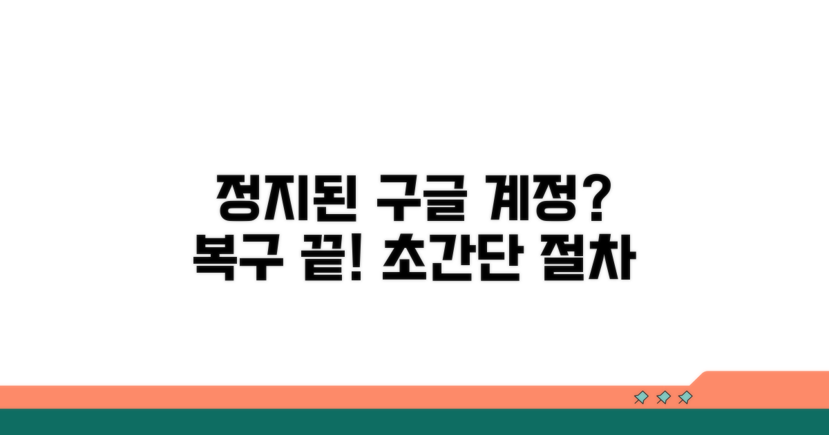 정지된 구글 계정 복구 절차