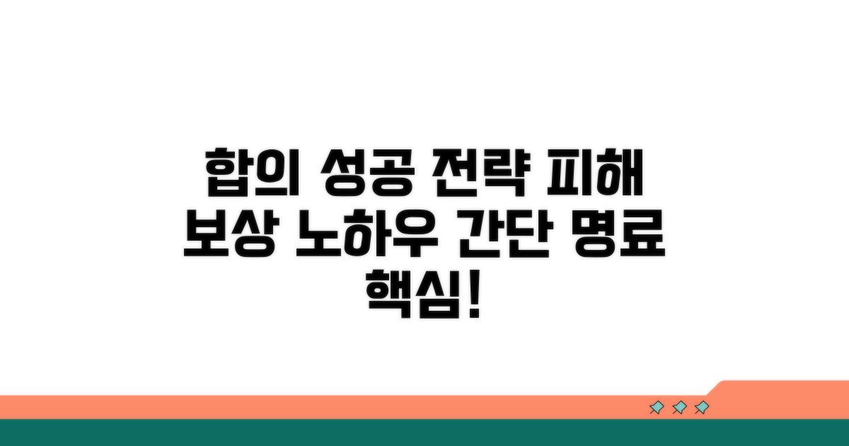 합의 과정과 피해 보상 노하우